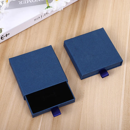1Pc Thick Kraft Paper Drawer Jewelry Box With Sponge Greet Card for Necklace Bracelet Ring Gift Box Jewelry Packaging Box Joyero