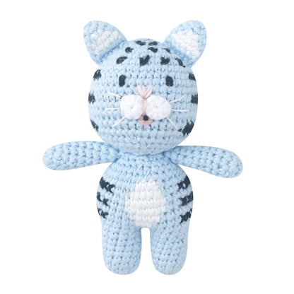 Cotton Crochet Baby Stuffed Rabbit Toy kawaii Handmade Bunny Plush Toys Newborn Handhold Sleeping Doll Kid Early Educational Toy