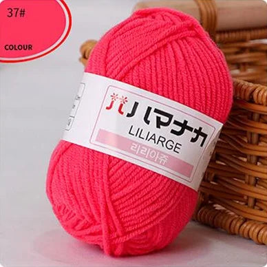 25G Milk Sweet Soft Baby Cotton Knitting Wool Thick Fiber Yarn Velvet Hand Threads for Knitting Wool Crochet Yarn for DIY Sweate