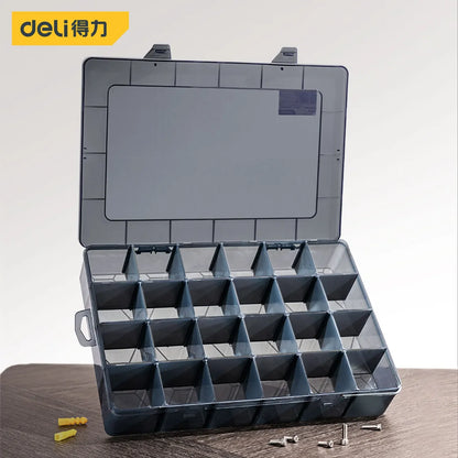 1Pcs 9-24 Grid Adjustable Tools Box Storage Plastic Storage Boxes for Jewellery Tool Parts Multifunction Tools Storage Organizer