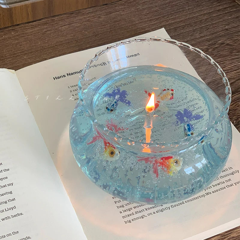 [Bubble Fish Tank] Niche Premium Atmosphere Goldfish Scented Candles Home Bedroom Birthday Gift