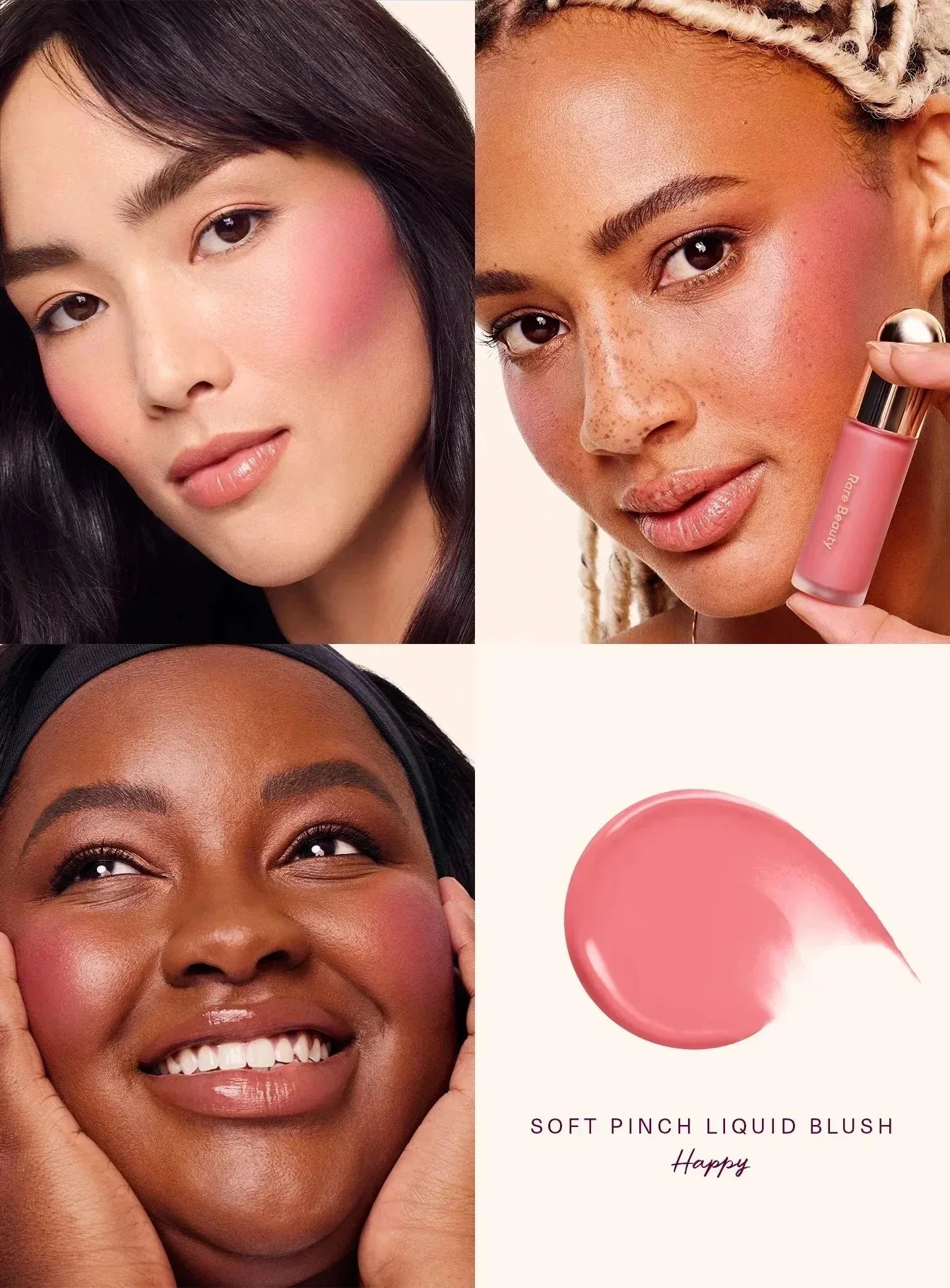 Rare Beauty Lipstick Blush Highlighter Cosmetics Moisturizing Long-Lasting Inspiring Hope Honesty Happiness Joy Makeup with Box