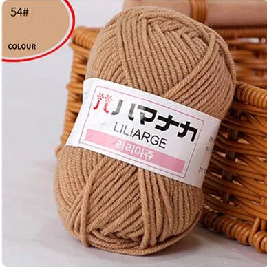 25G Milk Sweet Soft Baby Cotton Knitting Wool Thick Fiber Yarn Velvet Hand Threads for Knitting Wool Crochet Yarn for DIY Sweate