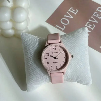 Casual Women Watches Simple Silicone Strap School Student Girls Quartz Wristwatches Creative Birthday Gift for Female