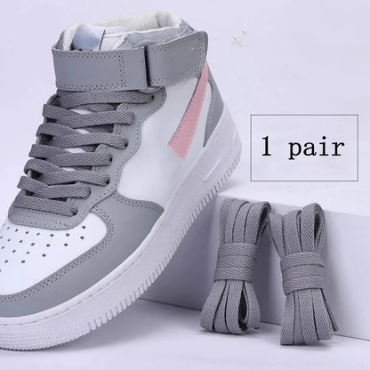 1 pair flat shoes Solid color shoelaces Canvas shoes sports and leisure shoelaces length 100/120/140/160/180cm Shoe accessories
