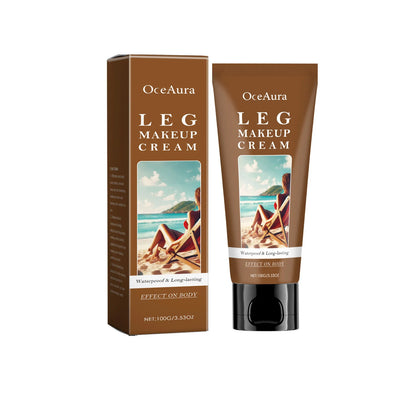 Leg Makeup Body Lotion Long-Lasting Waterproof Anti-Transfer Concealer Even Skin Tone Wheat Tan Brown Liquid Bronze Foundation