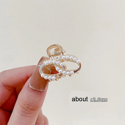 20 Styles Small Pearl Hair Claw Clip For Girls Bow Hairpin Flower Mickey Hairclip Women Mini Bangs Crab Clip barette Accessories
