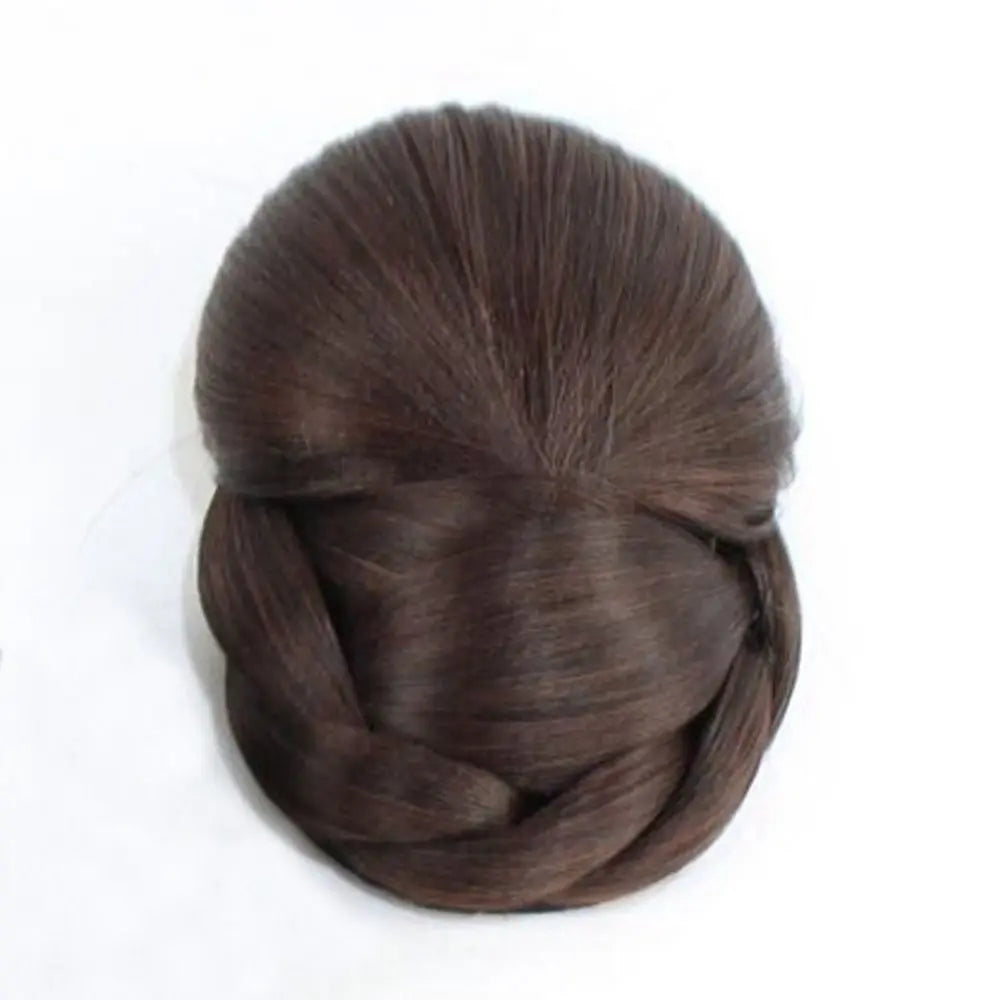 Natural Female Hair Accessories Girls Hair Extension Fake Hair Bun Hanfu Hair Chignon Braided Chignon Bride Hairpiece