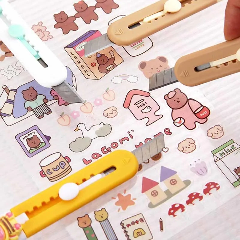 1 Piece Lytwtw's Cartoon Capybara  Art Cutter Utility Knife Mini Student Art DIY Tools Creative Stationery School Supplies