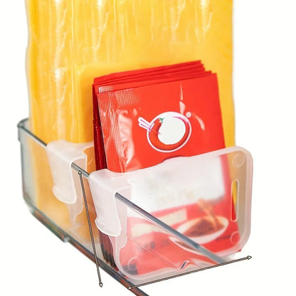 5 10 15 20PCS Sturdy Clear Refrigerator Organizer Dividers Adjustable Fridge Storage Kitchen Cabinets Space Saving Compartments