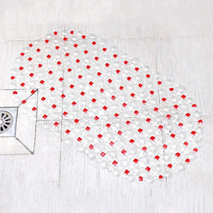 PVC Anti-slip Bath Mat with Suction Cup Soft Shower Mat Massage Anti-slip Bath Home Bathroom Accessories
