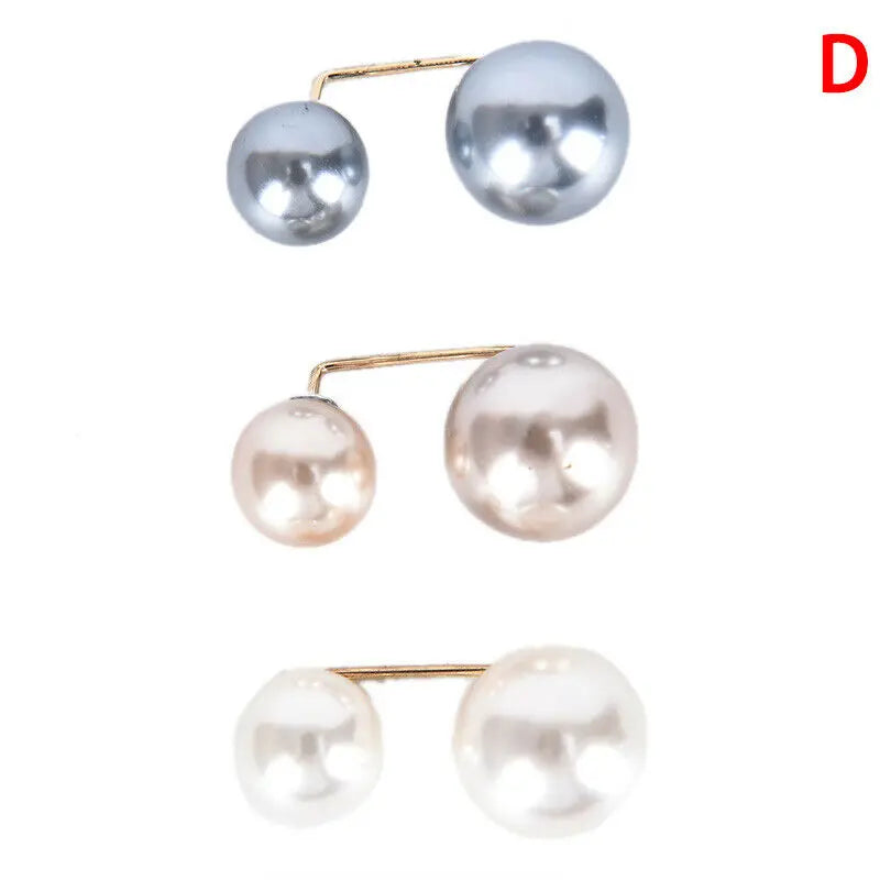 6pc Pearl Brooches Set Waist Buckle Cardigan Jeans Button Brooch Pins Women Sweater Coat Anti Fall Pearls Clothes Pin Decoration