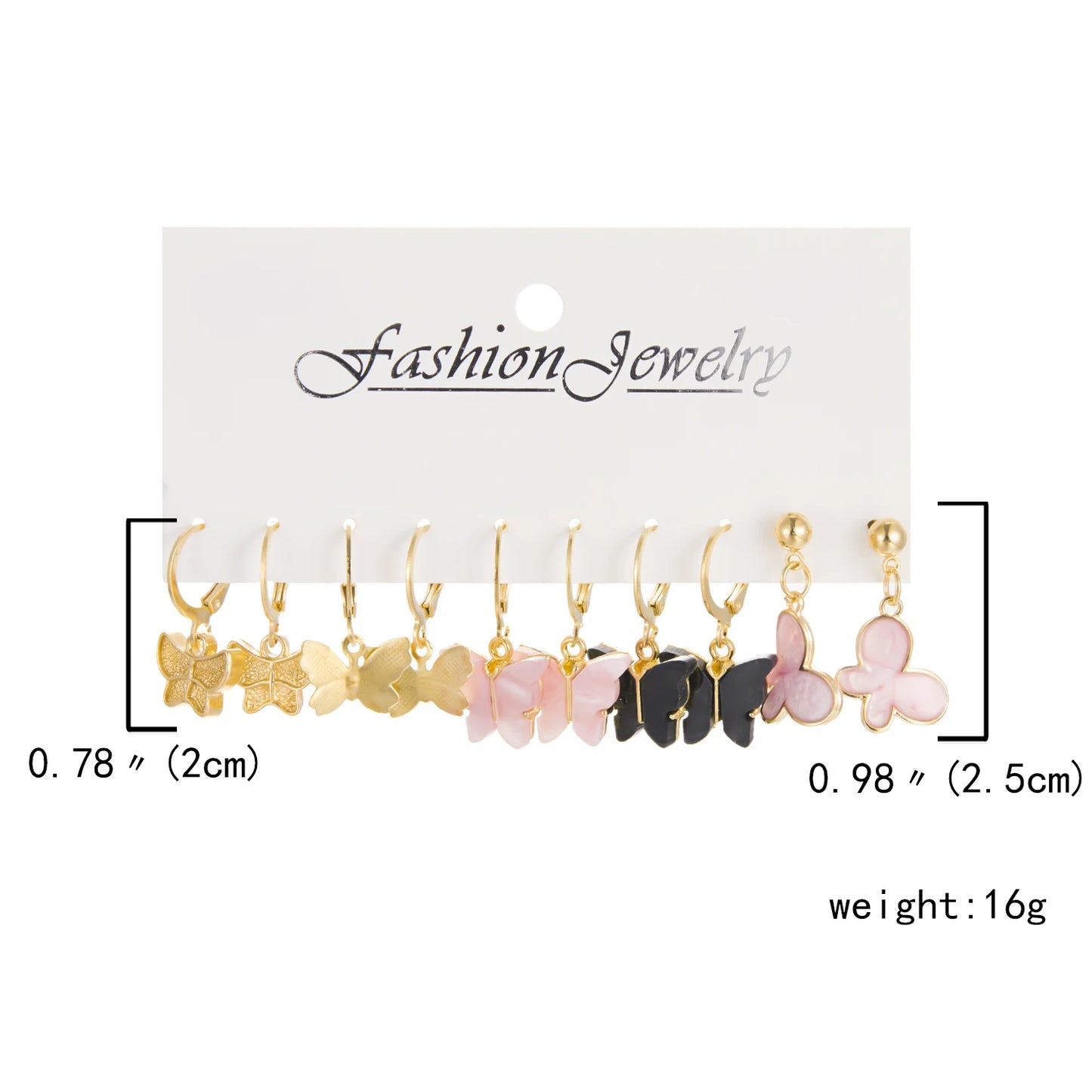3-9 Pairs Heart Butterfly Drop Earrings Set Big Circle Piercings Earrings Jewelry for Women Imitation Pearl Hoop Cute Ear Buckle