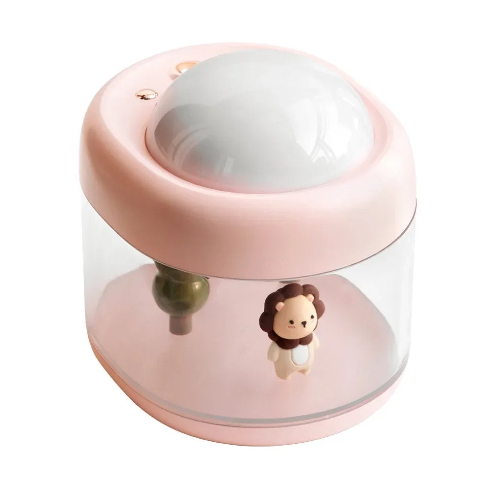 Portbale Projection Lamp Wireless Air Humidifier 2000mAh USB Rechargeable Projector Umidificador Aroma Humidificador for Home