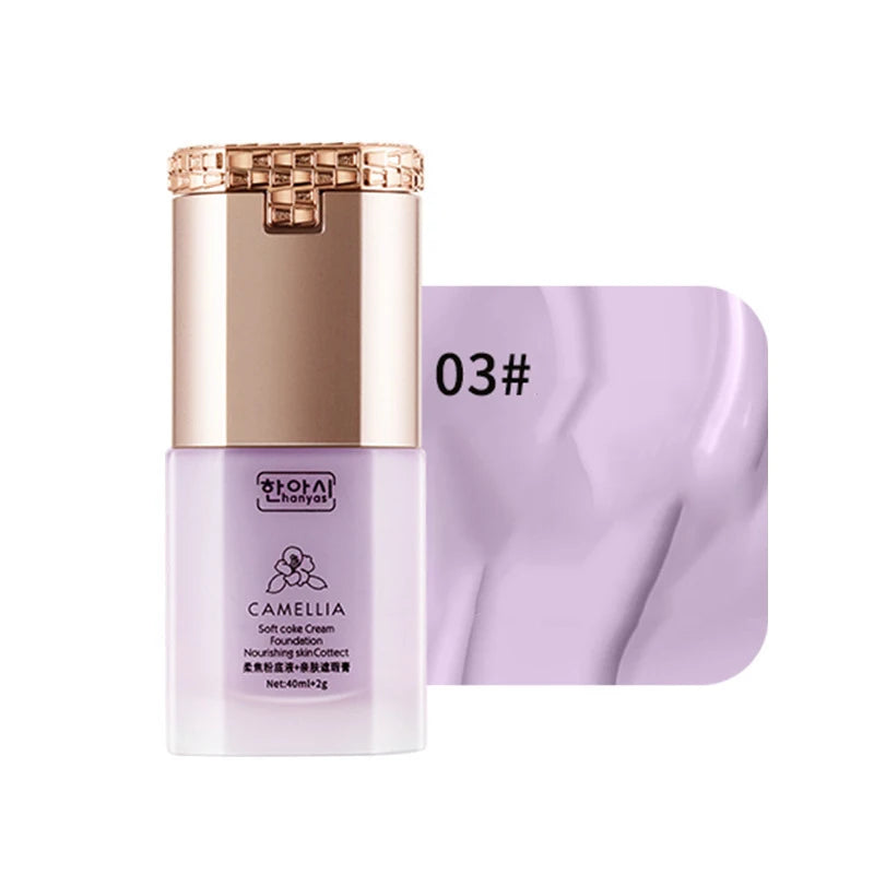 HOJO 2 in 1 Base Face Liquid mist Foundation Cream Full Coverage Concealer Oil-control Soft Makeup Foundation private label