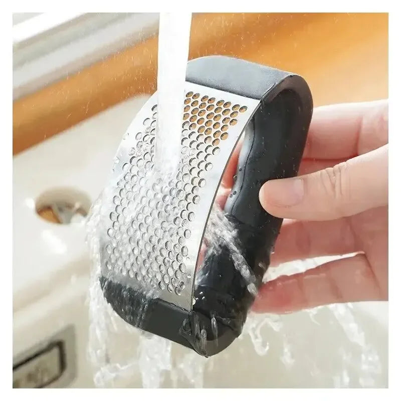 1pc Stainless Steel Garlic Press Crusher Manual Garlic Mincer Chopping Garlic Tool Fruit Vegetable Tool