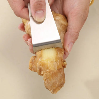 1pc Ginger Peeler Efficient and Clean Peeling Tool Durable Rust-Resistant Kitchen Utensil Ideal for Peeling Garlic Potatoes Taro