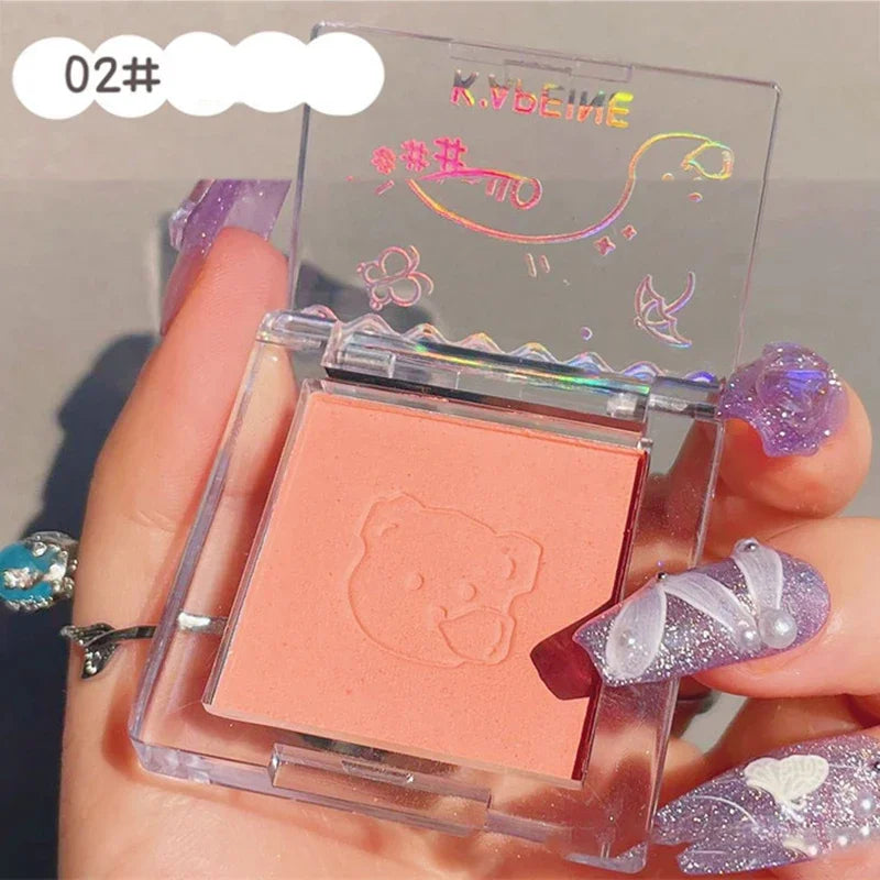 Girl Blush Peach Cream Makeup Blusher Palette Cheek Contour Pink Waterproof Cosmetic Beauty Powder Soft Smooth New Makeup Rouge