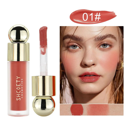 Natural Blusher Cute Korean Makeup for Women Liquid Blush Waterproof Multi-purpose Facial Nourishing Blush Stick Cheek