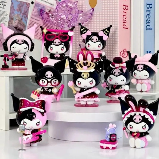 Sanrio Characters Kuromi Blind Box Sparkling Idol Series Trendy Doll Garage Kit Desktop Ornament Children Birthday Toy Gift