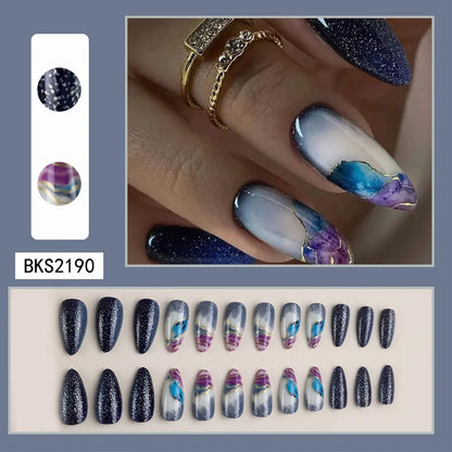 Wholesale Price Press On Nails Ballerina Medium Coffin False Nails French Tip Nails Manicure Stick On Nails Acrylic Fake Nails
