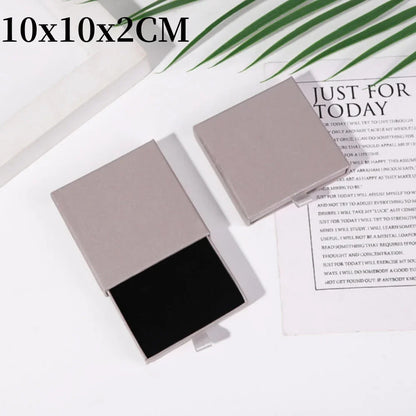1Pc Thick Kraft Paper Drawer Jewelry Box With Sponge Greet Card for Necklace Bracelet Ring Gift Box Jewelry Packaging Box Joyero