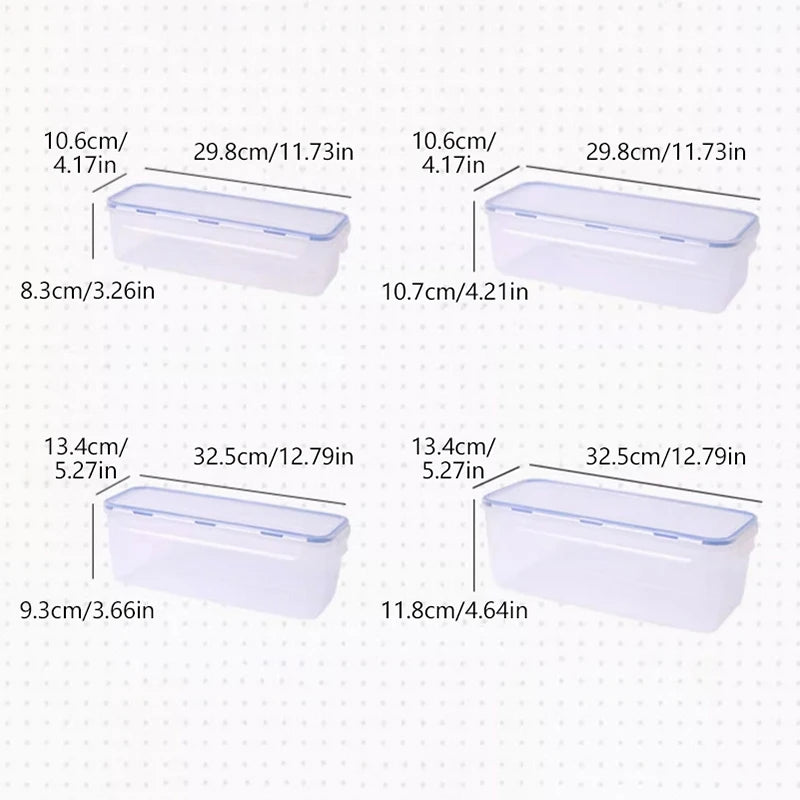 Plastic Bread Storage Box Airtight Food Storage Container Sandwich Bread Keeper With Lid Loaf Bread Container Kitchen Organizer