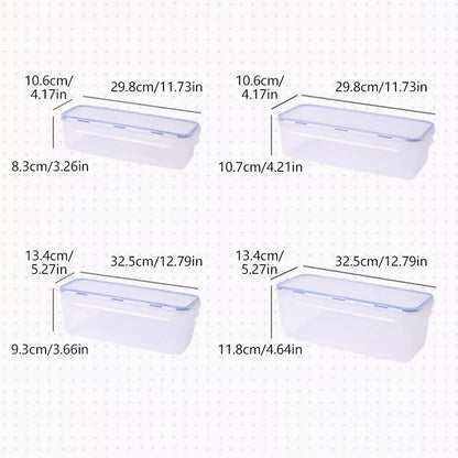 Plastic Bread Storage Box Airtight Food Storage Container Sandwich Bread Keeper With Lid Loaf Bread Container Kitchen Organizer
