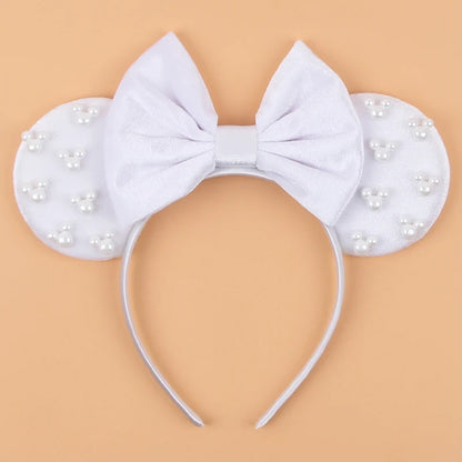 New Trendy Mouse Ears Headband Mickey 3.3"Velvet For Girls Soft Bow Hairband Halloween Festival Party Trip DIY Hair Accessories