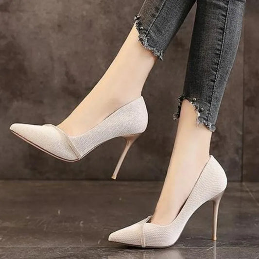 Women's Shoes Heel Trend New Spring Summer Pointy Wedding High-heeled Shoe Flashion Sexy Chic and Elegant Stiletto Pumps