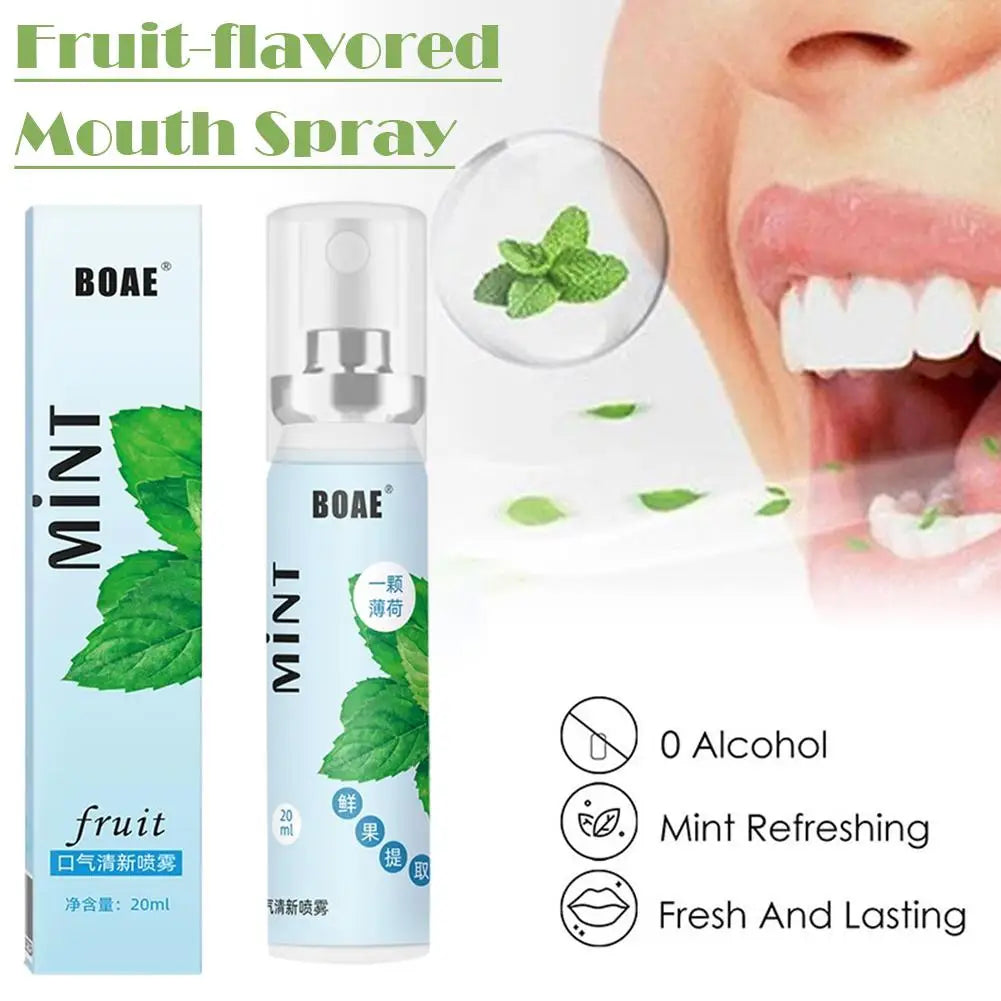 20ML Oral Freshening Spray Natural Fruity Flavor Oral Care Spray Portable Long-lasting Remove Oral Odor For Smoker Освежитель Дл