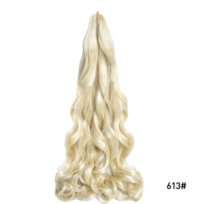 Loose Wave Spiral Curl Braids Synthetic Hair French Curls Braiding Hair Extensions High Temperature Ombre Pre Stretched Hair