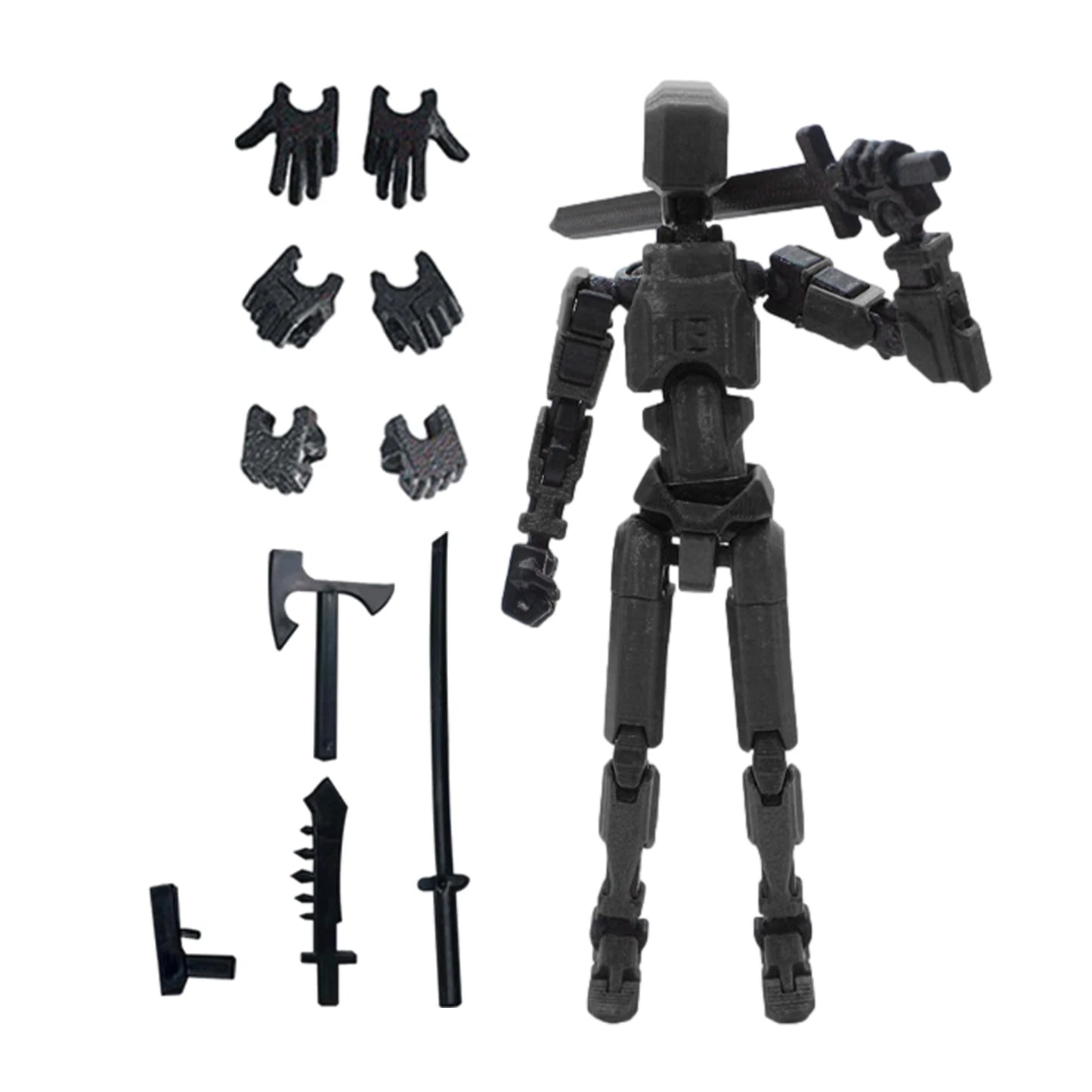 Action Doll Titan Multi Joint Mobile Transformation Robot Handheld T13 Action Doll Character and Dog Shaped Toy Children's Gift