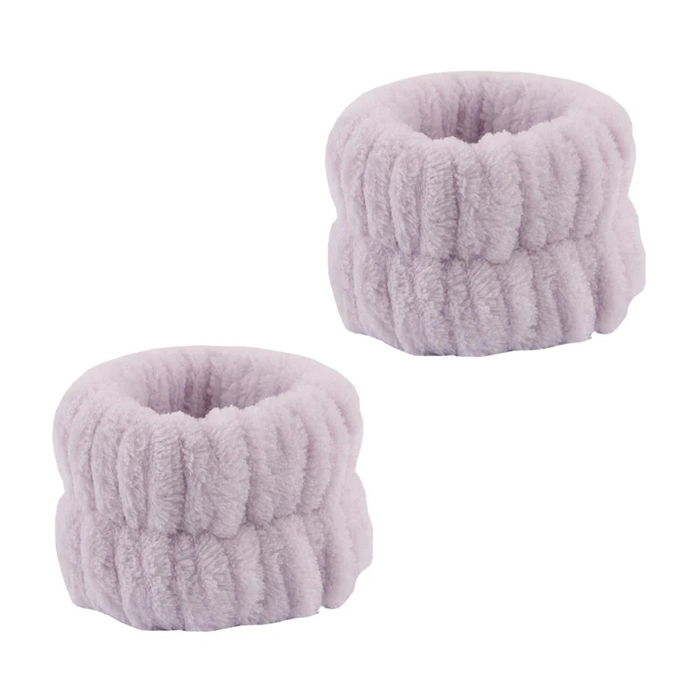 3Pcs Spa Headband Wristband for Washing Face Microfiber Makeup Towel Hair Bands Washband Scrunchies Absorbent Wrist Sweatband