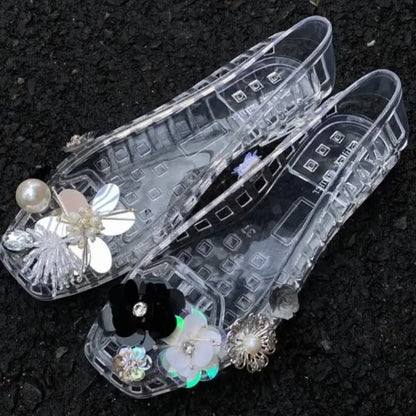 Crystal Flower Shoe Clips Shoes Accessories Tassel Pendant Flower Shoe Buckles Cool Show Sweet Fashion Shiny Shoe Ornaments