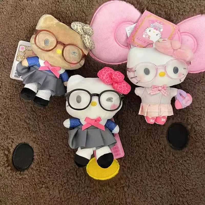 Sanrio Hello Kitty Keychain Cute Cartoon Bag Pendant Plush Doll Charms Car Key Ring Backpack Accessories Women Girl Gifts