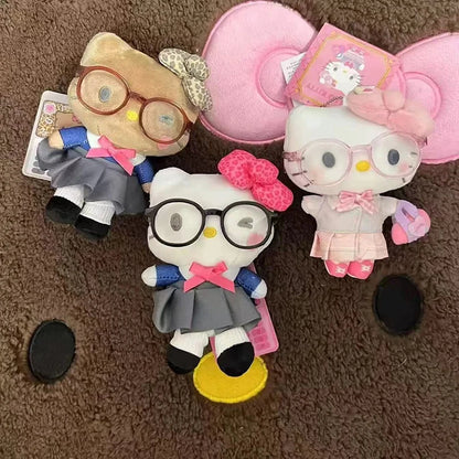 Sanrio Hello Kitty Keychain Cute Cartoon Bag Pendant Plush Doll Charms Car Key Ring Backpack Accessories Women Girl Gifts