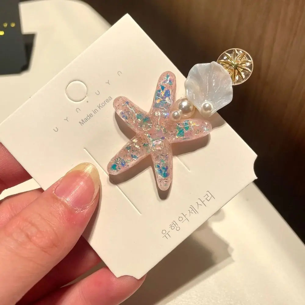 5Pcs/Set Trendy Sweet Galaxy Pink Hair Clips Cool Shiny Heart Shape Hairpins Star Pentagram Rhinestone Barrettes Women Girls