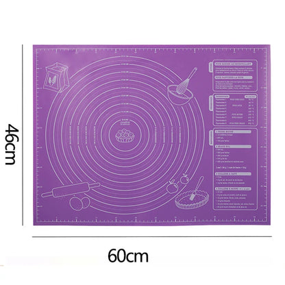 60*46cm Silicone Pastry Mat Extra Thick Non Stick Baking Mat with Measurement Kitchen Fondant Dough Rolling Mat