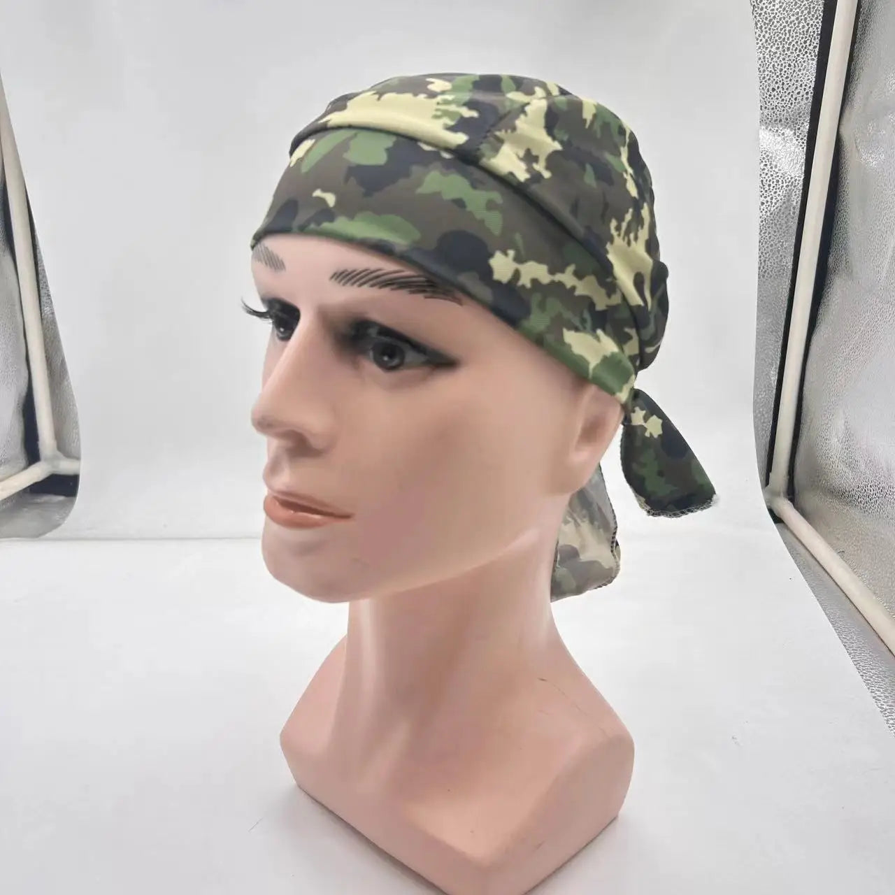 Camouflage Headband Handkerchief Head Man Pirate Hat Cycling Hood Sun Protection Sport Breathable Printed Headscarf Bandana