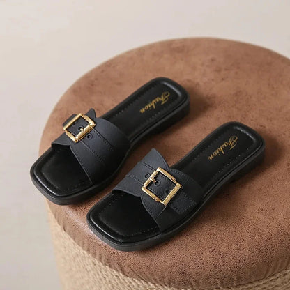 Hot Sale Of The Season New Comfortable Casual Beach Slippers Fashionable Outdoor Wear Slip-On Flat Bottom Cool Sandals PVC Mater
