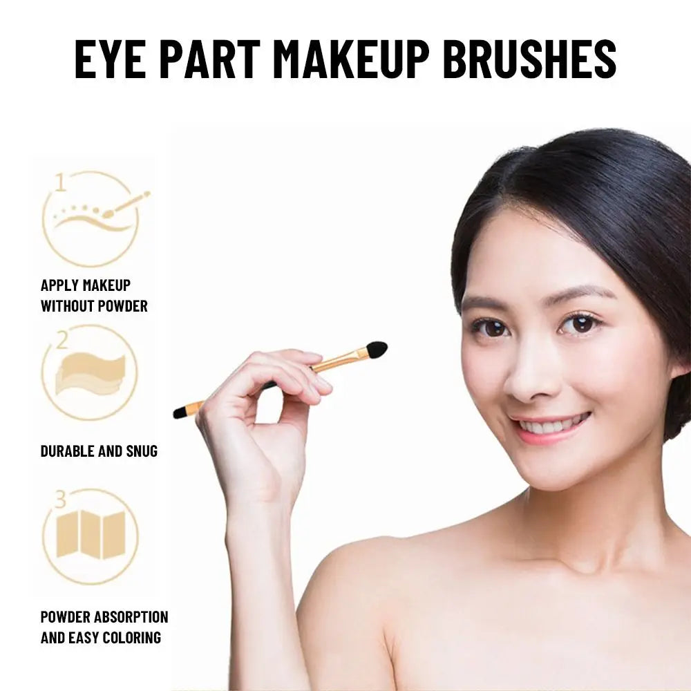 10PCS Fashion Beauty Makeup Tool Double-head Eyeshadow Brush Sponge Stick Eyeliner Applicator