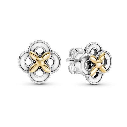 TOGORY Newest Rose Gold Brand Stud Earrings For Ladies Women Crown Love Round Earrings Jewellery Birthday Gift Special Offer