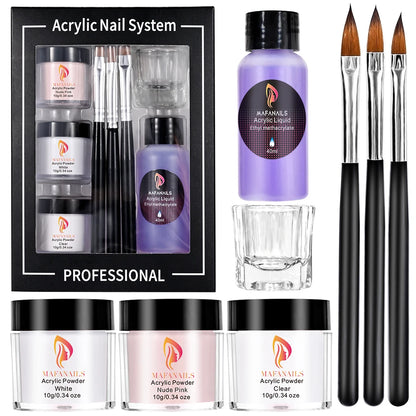 Nail Kit Set Acrylic Powder Monomer Acrylic Liquid For Nail Extension Professional Gel Manicure Set False Nails Art Tools Set *&