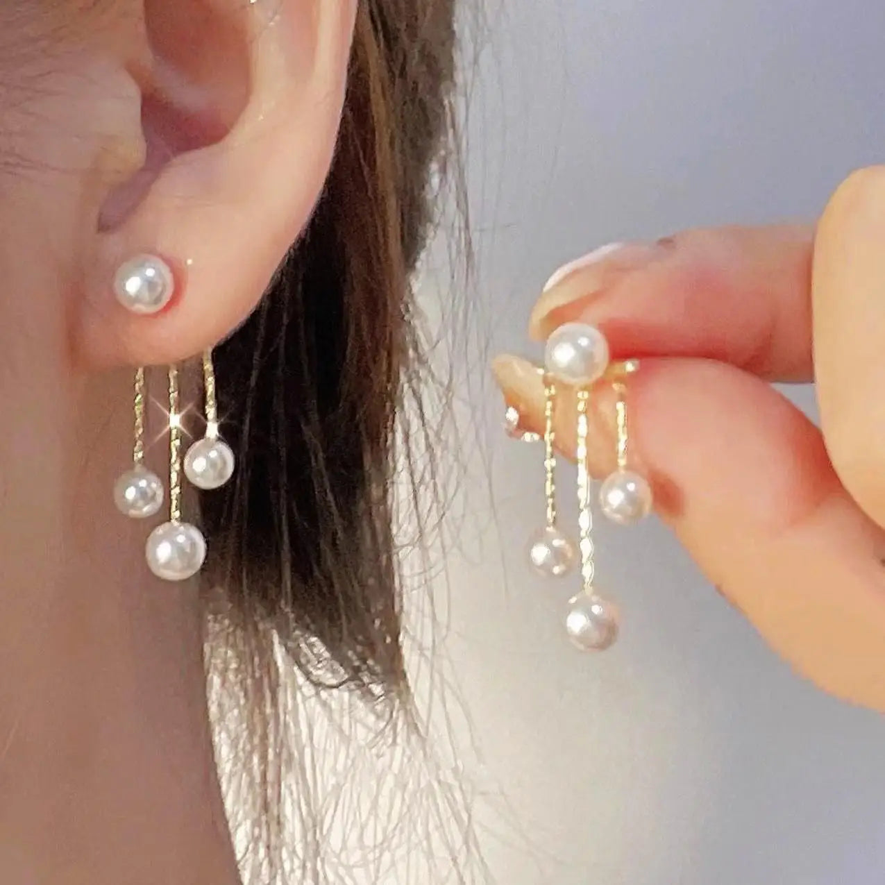 925 Silver Needle Korean Fashion Long Chain Tassel Earrings For Women Metal Earing Jewelry 2026 Trending Women's Drop Earrings