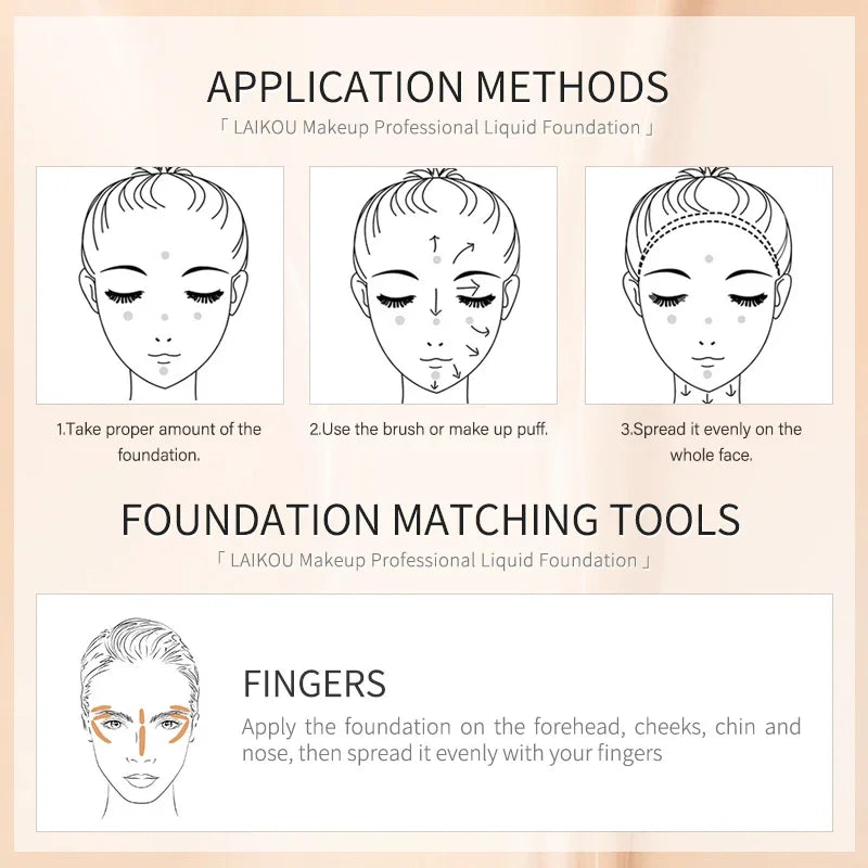 Long-lasting Face Foundation Cream Waterproof Concealer Liquid Even Skin Tone Professional Matte Base Makeup Cosmetics Maquiagem