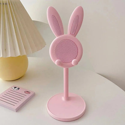 Cute Cartoon Bunny Phone Stand Desktop Cell Phone Stand For iPhone IPad Samsung Smartphone Adjustable Phone Holder Table Support