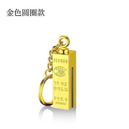 New Gold Bar Design Metal Pendant Lighter Open Flame Smoking Accessory for Outdoor Adventure Small Portable Lighting Tool