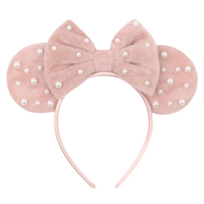 New Trendy Mouse Ears Headband Mickey 3.3"Velvet For Girls Soft Bow Hairband Halloween Festival Party Trip DIY Hair Accessories
