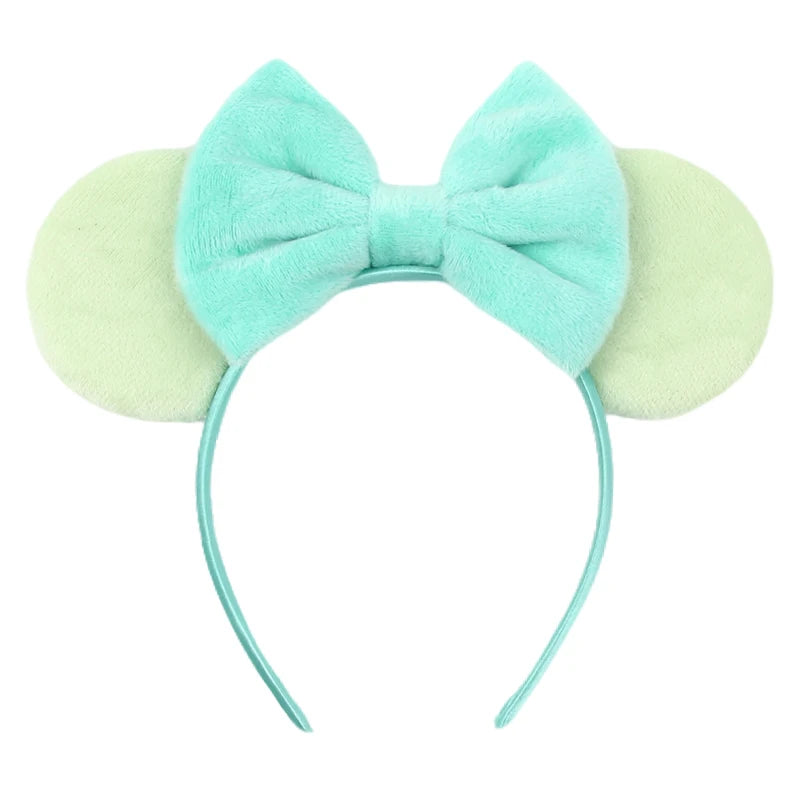 New Trendy Mouse Ears Headband Mickey 3.3"Velvet For Girls Soft Bow Hairband Halloween Festival Party Trip DIY Hair Accessories